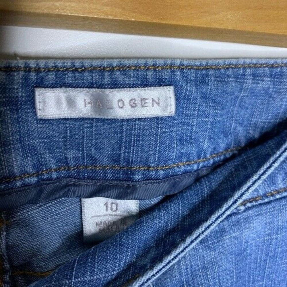 Halogen Denim Blue Straight Leg Blue Jeans Size 10 Women's - Picture 4 of 5